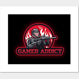 Gamer Addict Posters and Art